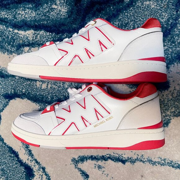 Michael Kors Rebel Leather Sneaker Spiced Coral Size 11m - Picture 1 of 4